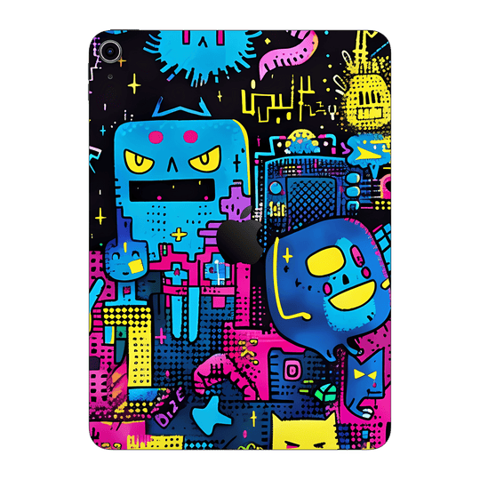 iPad 11 (A16) Print Printed Custom SIGNATURE Arcade Rave Gaming Gamer Pixel Skin Wrap Sticker Decal Cover Protector by QSKINZ | QSKINZ.COM