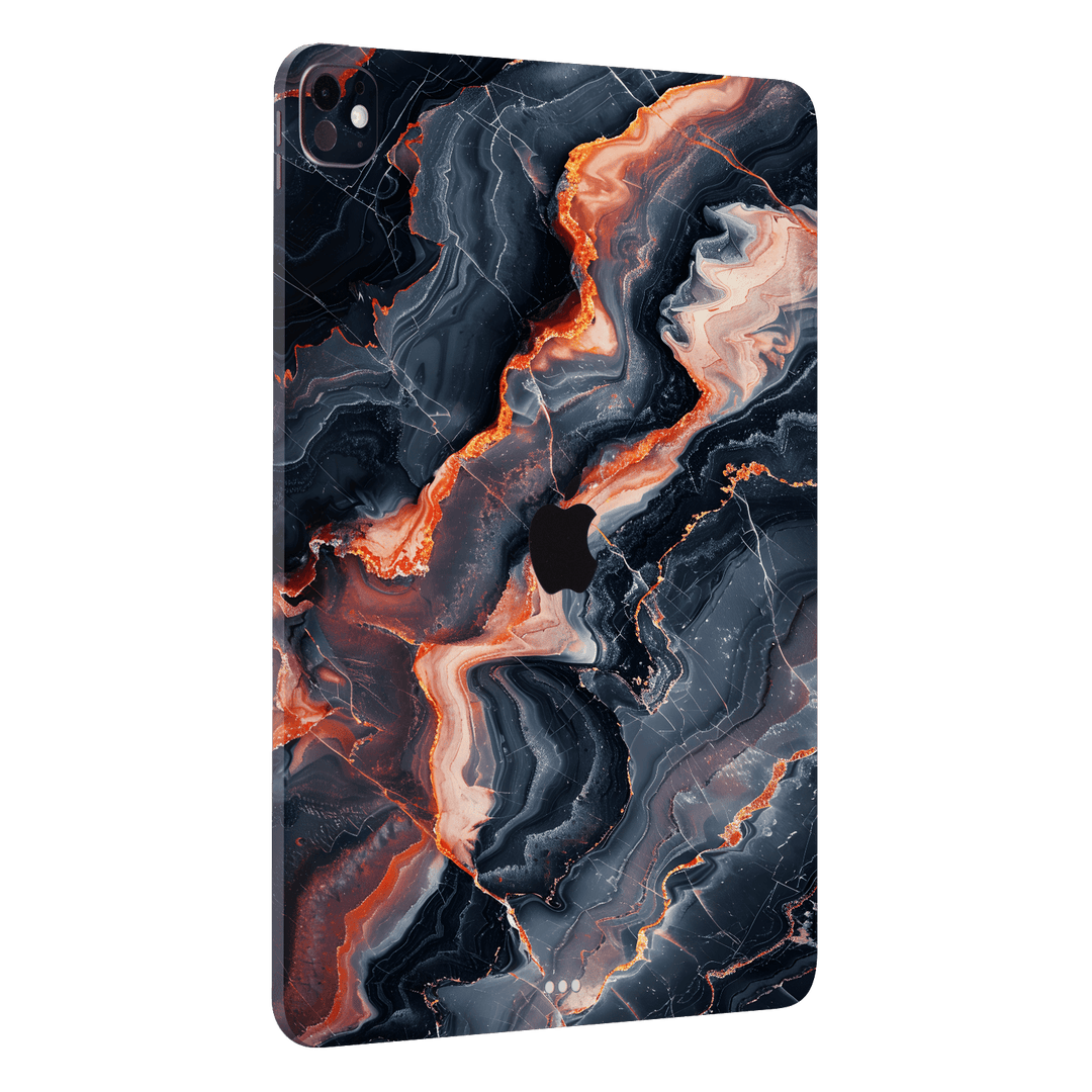 iPad PRO 13” (M4, 2024) Print Printed Custom SIGNATURE Terra Noir Stone Marble Skin Wrap Sticker Decal Cover Protector by QSKINZ | QSKINZ.COM