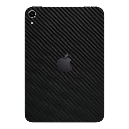 iPad mini 7 (2024, A17 Pro) Black 3D Textured Carbon Fibre Fiber Skin Wrap Sticker Decal Cover Protector by QSKINZ | qskinz.com
