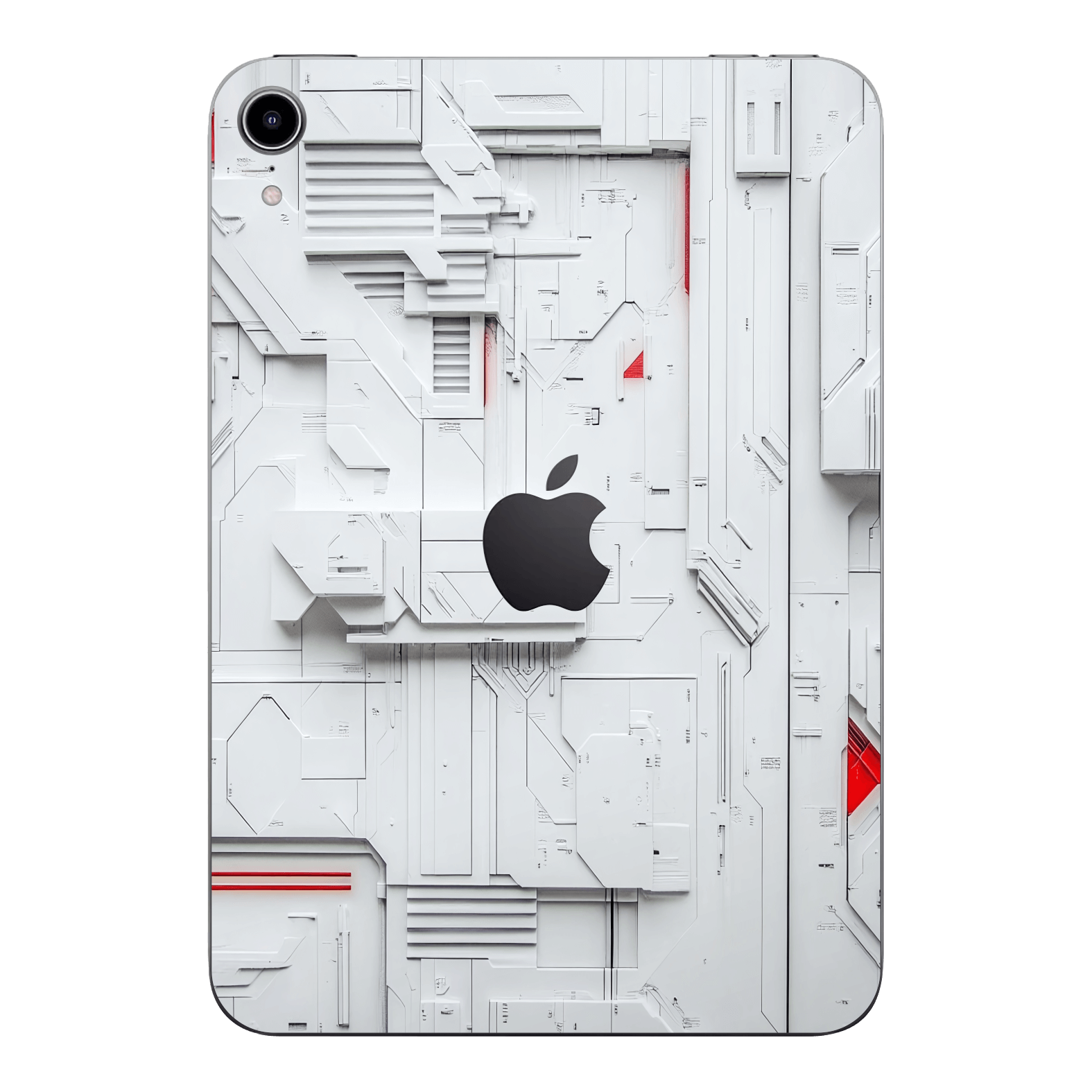 iPad mini 7 (2024, A17 Pro) Print Printed Custom SIGNATURE Interstellar White Spaceship Skin Wrap Sticker Decal Cover Protector by QSKINZ | QSKINZ.COM