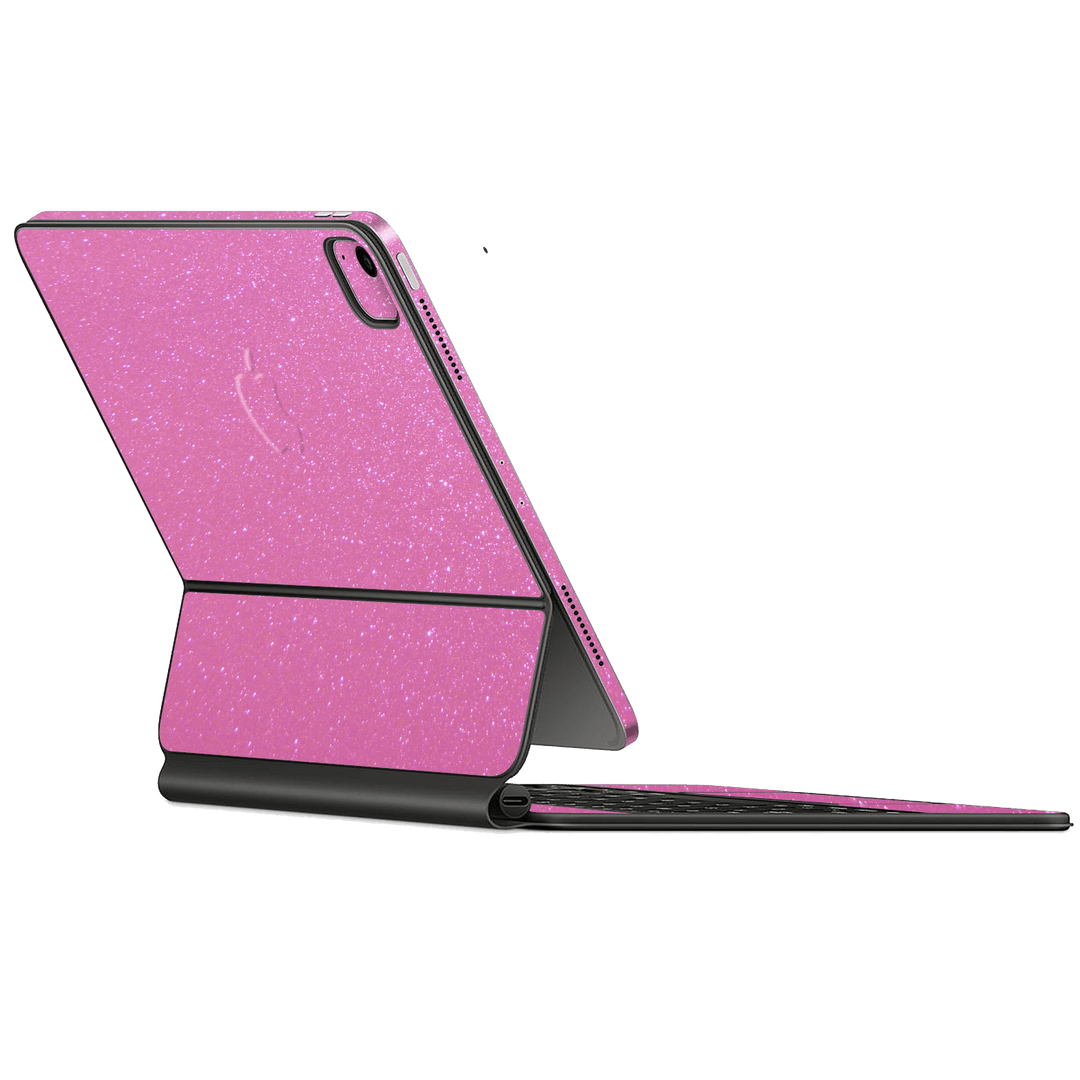 Magic Keyboard for iPad PRO 12.9" (2022, M2) Diamond Pink Shimmering Sparkling Glitter Skin Wrap Sticker Decal Cover Protector by EasySkinz | EasySkinz.com