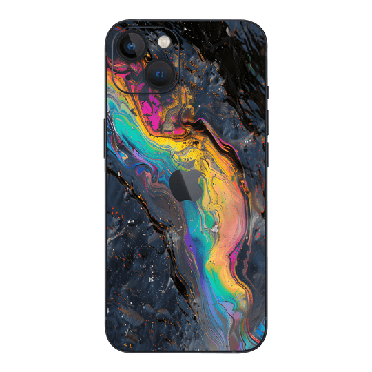iPhone 13 MINI Print Printed Custom SIGNATURE Aurora Auroria Stone Marble Rainbow Skin Wrap Sticker Decal Cover Protector by QSKINZ | QSKINZ.COM