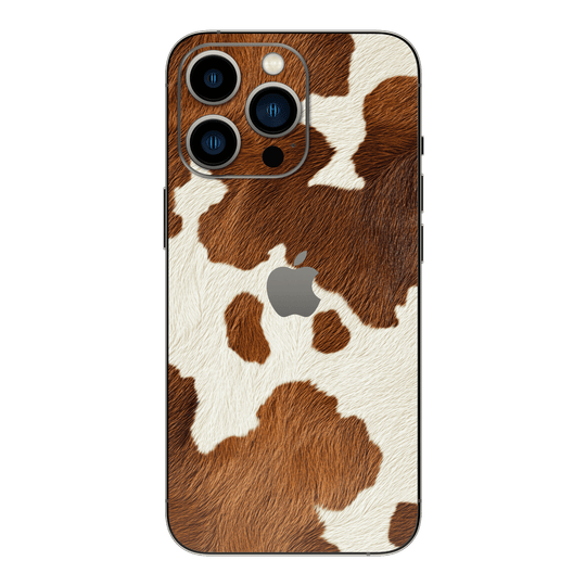 iPhone 13 PRO Print Printed Custom SIGNATURE MOO Cow Print Cowhide Skin Wrap Sticker Decal Cover Protector by QSKINZ | QSKINZ.COM