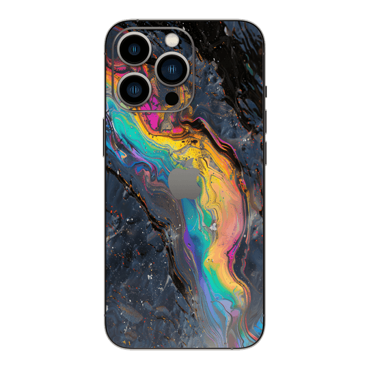 iPhone 15 PRO  Print Printed Custom SIGNATURE Aurora Auroria Stone Marble Rainbow Skin Wrap Sticker Decal Cover Protector by QSKINZ | QSKINZ.COM