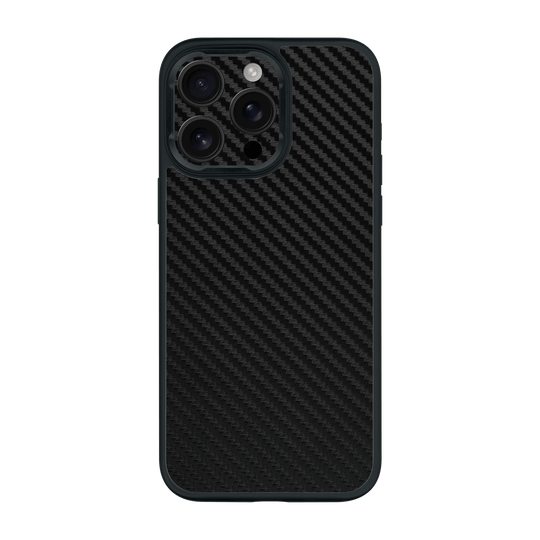 iPhone 15 PRO Qcaze Black 3D Textured Carbon Fibre Fiber Case by QSKINZ | qskinz.com
