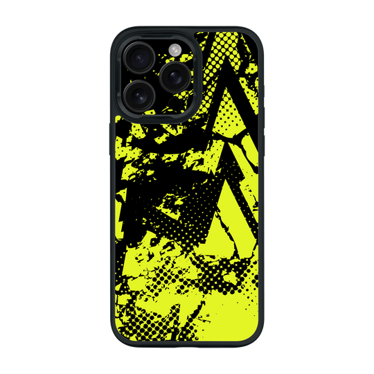 iPhone 15 PRO Qcaze Print Printed Custom SIGNATURE Grunge Yellow Green Trace Case by QSKINZ | QSKINZ.COM