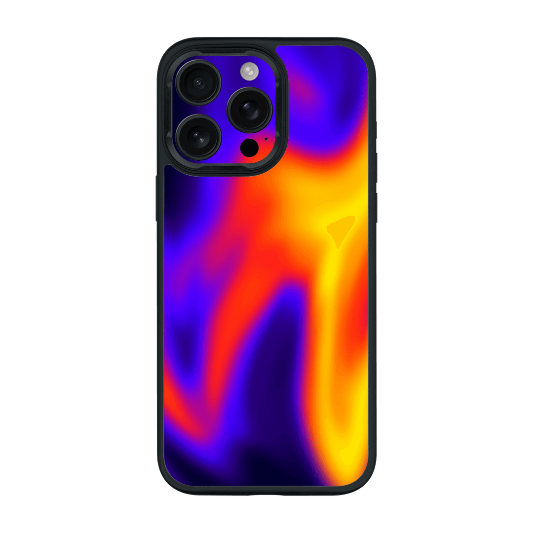 iPhone 15 PRO Qcaze Print Printed Custom SIGNATURE Infrablaze Infrared Thermal Neon Case by QSKINZ | QSKINZ.COM