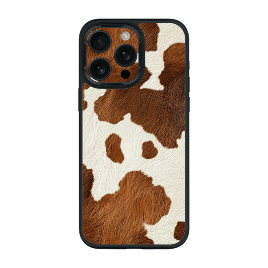 iPhone 15 PRO Qcaze Print Printed Custom SIGNATURE MOO Cow Print Cowhide Case by QSKINZ | QSKINZ.COM