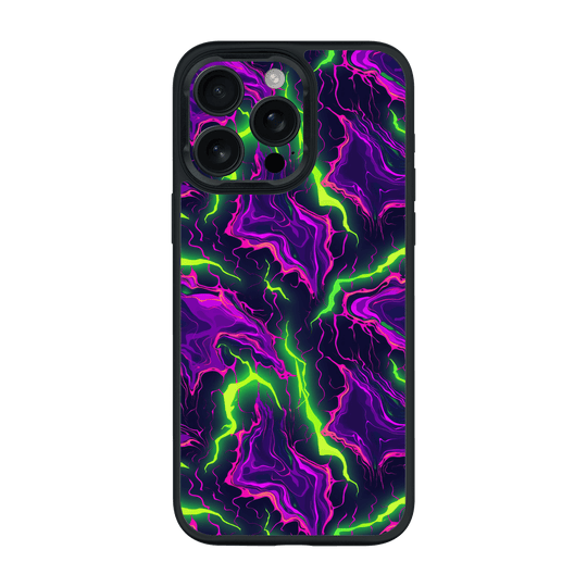 iPhone 15 PRO Qcaze Print Printed Custom SIGNATURE Twisterra Twist Neon Purple Yellow Green Anime Case by QSKINZ | QSKINZ.COM