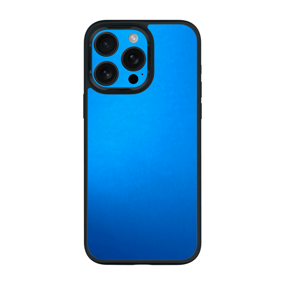 iPhone 15 PRO Qcaze Satin Blue Metallic Matt Matte Case by QSKINZ | qskinz.com