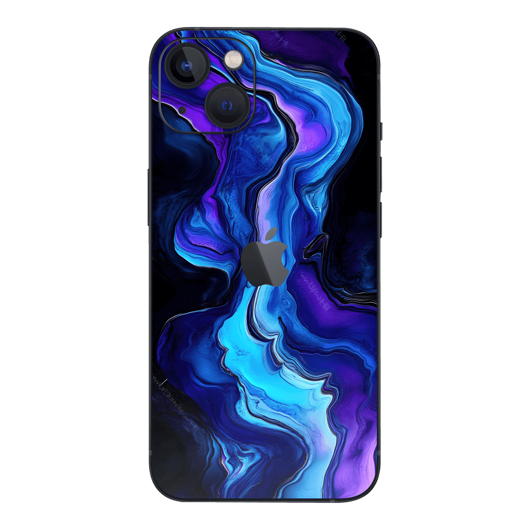 iPhone 15 Plus Custom Printed SIGNATURE “Agate Geode Blue Marble” Art Skin Wrap Sticker Decal Cover Protector by QSKINZ | QSKINZ.COM