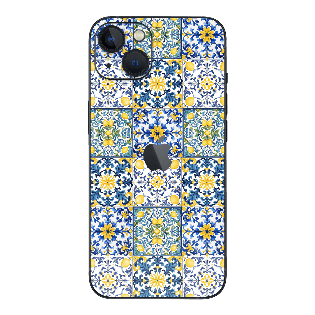 iPhone 15 Plus Custom Printed SIGNATURE “Tile d’Amalfi Coast” Ceramic Skin Wrap Sticker Decal Cover Protector by QSKINZ | QSKINZ.COM