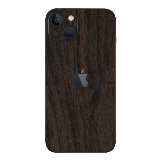 iPhone 15 Plus Premium Wood Wooden Dark Walnut Matte Textured Skin Wrap Sticker Decal Cover Protector by QSKINZ | qskinz.com