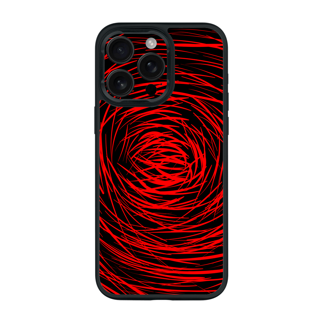 iPhone 15 Pro MAX Qaze Print Printed Custom SIGNATURE Quasar Red Mesh Case by QSKINZ | QSKINZ.COM