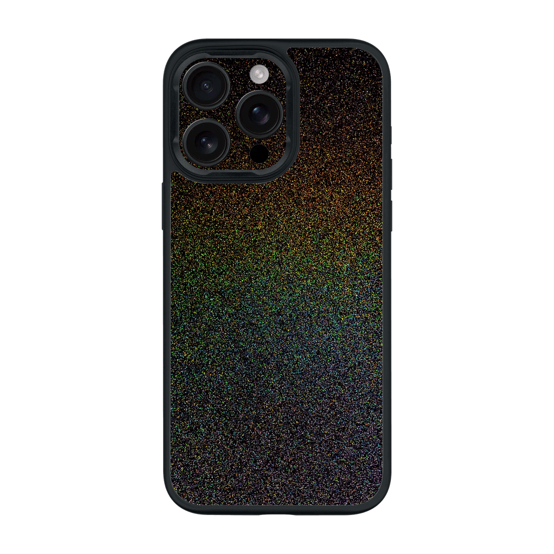 iPhone 15 Pro MAX Qcaze GALAXY Galactic Black Milky Way Rainbow Sparkling Metallic Gloss Finish Case by QSKINZ | qskinz.com