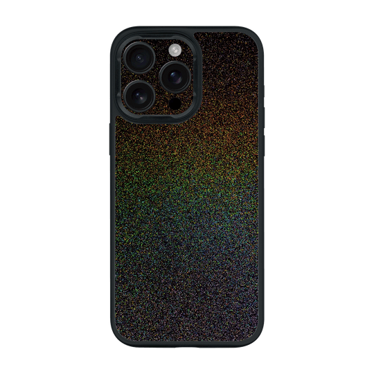 iPhone 15 Pro MAX Qcaze GALAXY Galactic Black Milky Way Rainbow Sparkling Metallic Gloss Finish Case by QSKINZ | qskinz.com