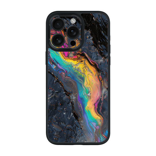 iPhone 15 Pro MAX Qcaze Print Printed Custom SIGNATURE Aurora Auroria Stone Marble Rainbow Case by QSKINZ | QSKINZ.COM