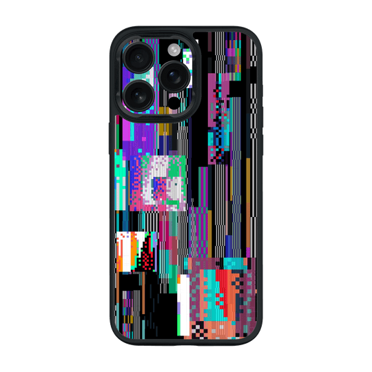 iPhone 15 Pro MAX Qcaze Print Printed Custom SIGNATURE Glitchscape Glitch No Signal Colours Case by QSKINZ | QSKINZ.COM
