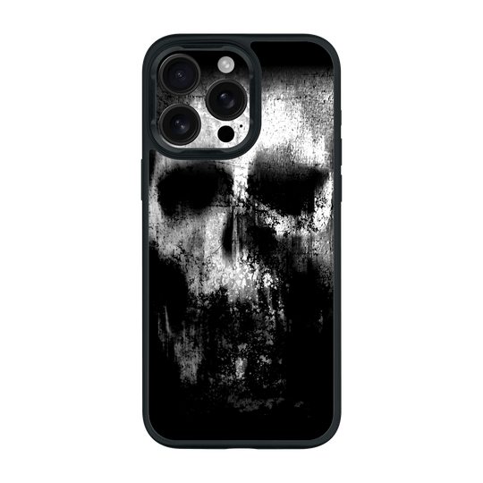 iPhone 15 Pro MAX Qcaze Print Printed Custom SIGNATURE Horror Black & White SKULL Case by QSKINZ | qskinz.com