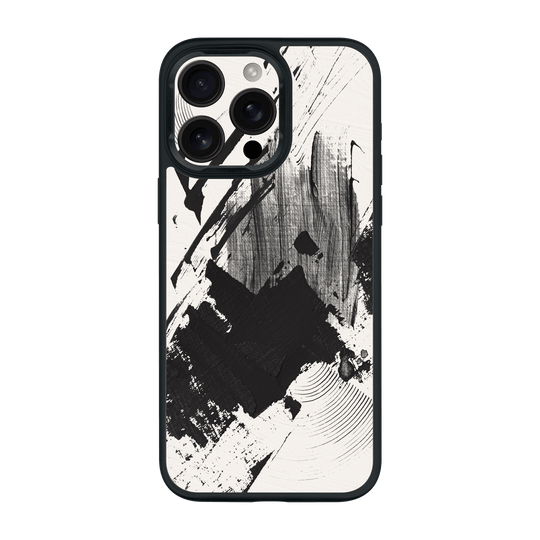 iPhone 16 PRO Print Printed Custom SIGNATURE Black and White Madness Case by QSKINZ | qskinz.com