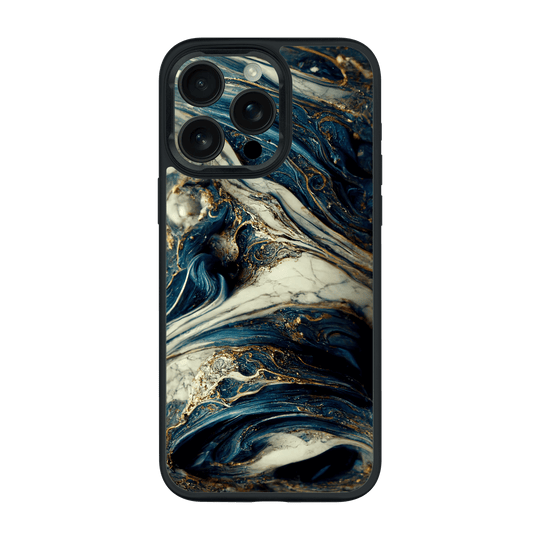 iPhone 16 PRO Printed Custom SIGNATURE Agate Geode Naia Ocean Blue Stone Case by QSKINZ | qskinz.com
