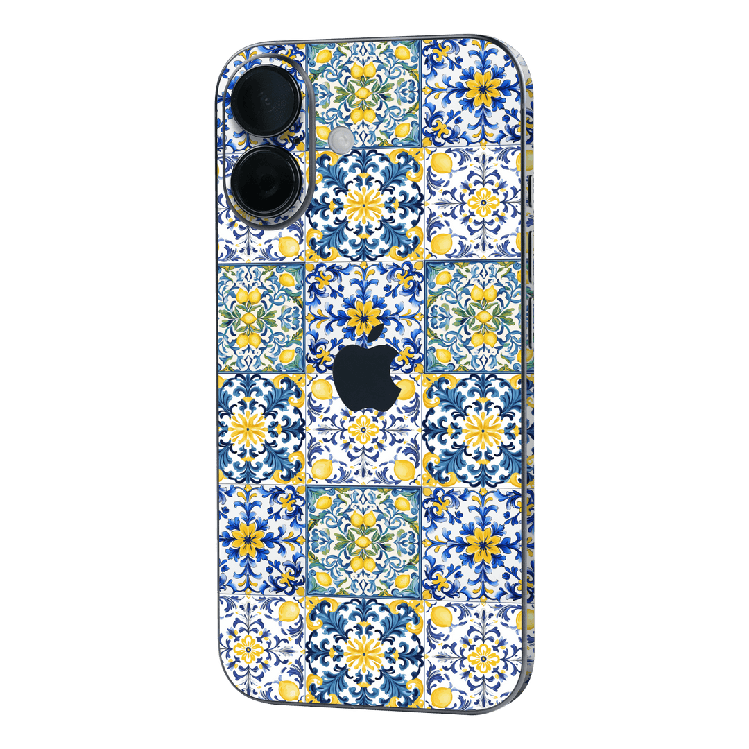 iPhone 16 Plus Custom Printed SIGNATURE “Tile d’Amalfi Coast” Ceramic Skin Wrap Sticker Decal Cover Protector by QSKINZ | QSKINZ.COM