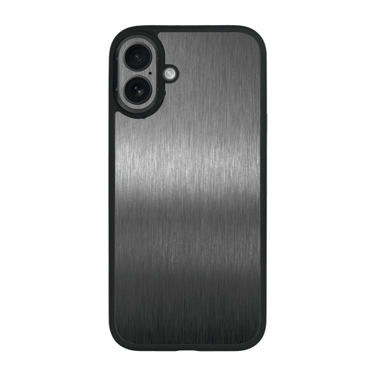 iPhone 16 Plus Qcaze Brushed Metal Titanium Metallic Case by QSKINZ | qskinz.com
