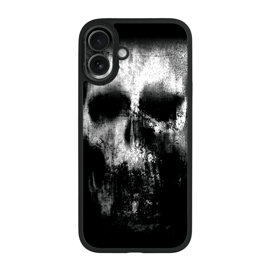 iPhone 16 Plus Qcaze Print Printed Custom SIGNATURE Horror Black & White SKULL Case by QSKINZ | qskinz.com