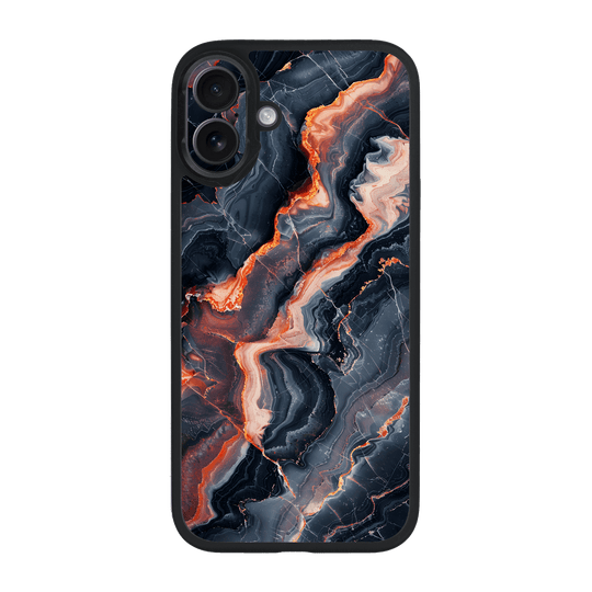 iPhone 16 Plus Qcaze Print Printed Custom SIGNATURE Terra Noir Stone Marble Case by QSKINZ | QSKINZ.COM