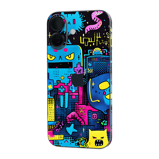 iPhone 16 Print Printed Custom SIGNATURE Arcade Rave Gaming Gamer Pixel Skin Wrap Sticker Decal Cover Protector by QSKINZ | QSKINZ.COM