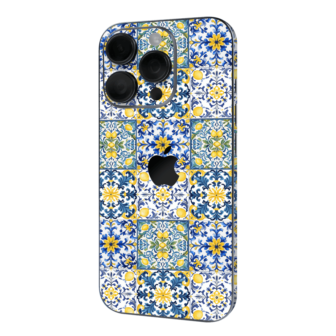 iPhone 16 Pro MAX Custom Printed SIGNATURE “Tile d’Amalfi Coast” Ceramic Skin Wrap Sticker Decal Cover Protector by QSKINZ | QSKINZ.COM