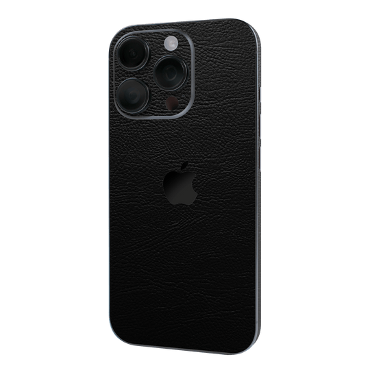 iPhone 16 Pro MAX Luxuria BLACK LEATHER Riders Skin Wrap Sticker Decal Cover Protector by QSKINZ | qskinz.com