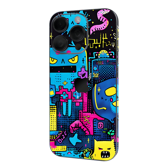 iPhone 16 Pro MAX Print Printed Custom SIGNATURE Arcade Rave Gaming Gamer Pixel Skin Wrap Sticker Decal Cover Protector QSKINZ | QSKINZ.COM