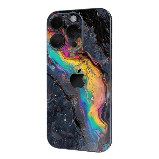 iPhone 16 Pro MAX Print Printed Custom SIGNATURE Aurora Auroria Stone Marble Rainbow Skin Wrap Sticker Decal Cover Protector by QSKINZ | QSKINZ.COM