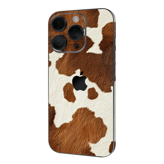 iPhone 16 Pro MAX Print Printed Custom SIGNATURE MOO Cow Print Cowhide Skin Wrap Sticker Decal Cover Protector by QSKINZ | QSKINZ.COM