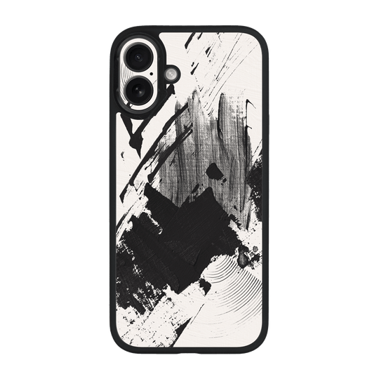 iPhone 16 Qcaze Print Printed Custom SIGNATURE Black and White Madness Case by QSKINZ | qskinz.com