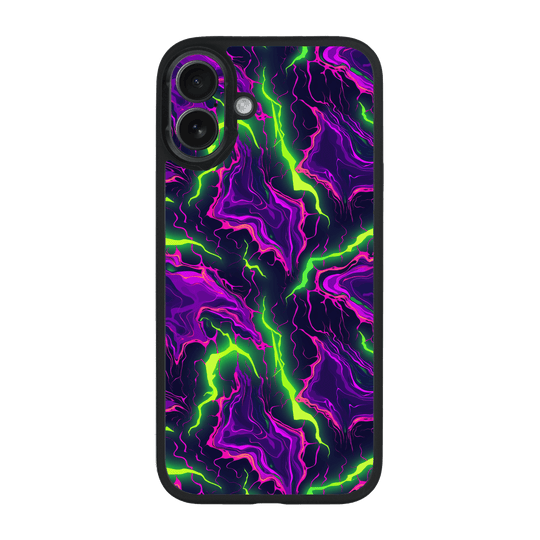 iPhone 16 Qcaze Print Printed Custom SIGNATURE Twisterra Twist Neon Purple Yellow Green Anime Case by QSKINZ | QSKINZ.COM