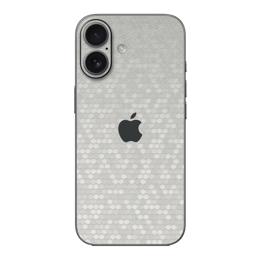iPhone 17 Luxuria Silver Honeycomb 3D Textued Skin, Wrap, Cover, Protector by Qskinz
