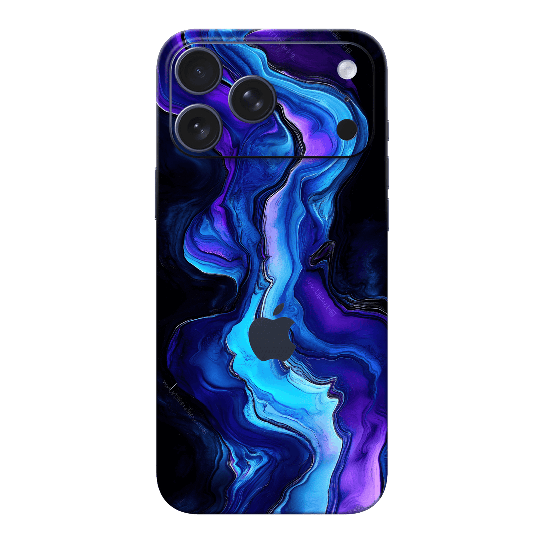 iPhone 17 PRO Custom Printed SIGNATURE “Agate Geode Blue Marble” Art Skin Wrap Sticker Decal Cover Protector by QSKINZ | QSKINZ.COM