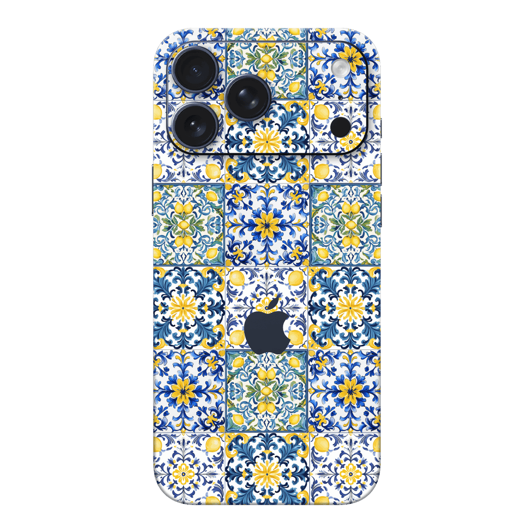 iPhone 17 PRO Custom Printed SIGNATURE “Tile d’Amalfi Coast” Ceramic Skin Wrap Sticker Decal Cover Protector by QSKINZ | QSKINZ.COM