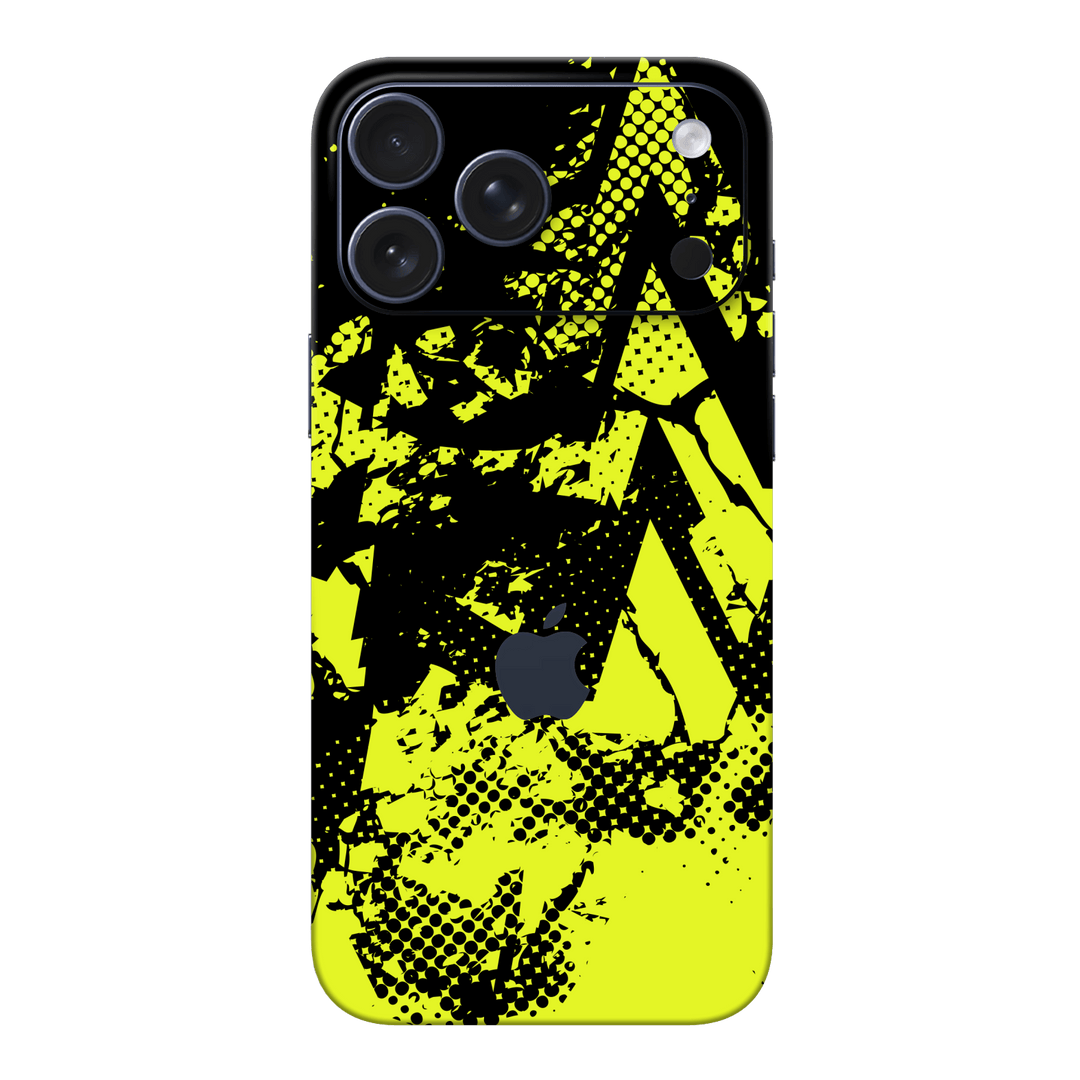 iPhone 17 PRO Print Printed Custom SIGNATURE Grunge Yellow Green Trace Skin Wrap Sticker Decal Cover Protector by QSKINZ | QSKINZ.COM