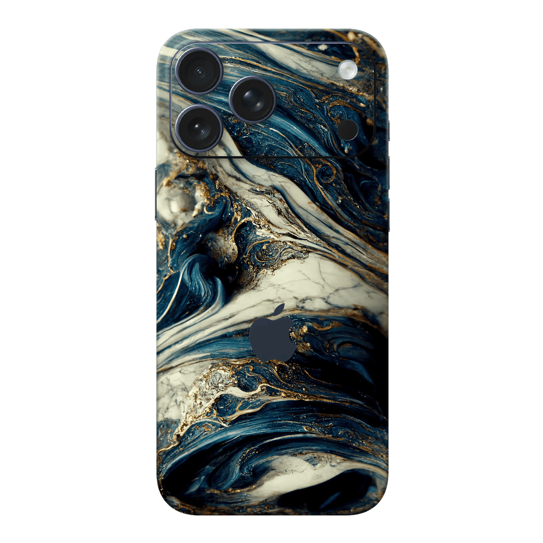 iPhone 17 PRO Printed Custom SIGNATURE Agate Geode Naia Ocean Blue Stone Skin Wrap Sticker Decal Cover Protector by QSKINZ | qskinz.com