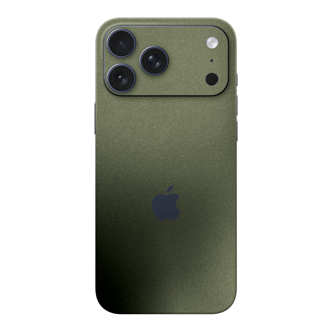 iPhone 17 Pro MAX Military Green Metallic Skin Wrap Sticker Decal Cover Protector by QSKINZ | qskinz.com