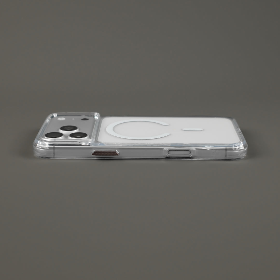 iPhone 17 Pro and iPhone 17 Pro MAX Clear Case by Qcaze - MIRAGE Flat Side