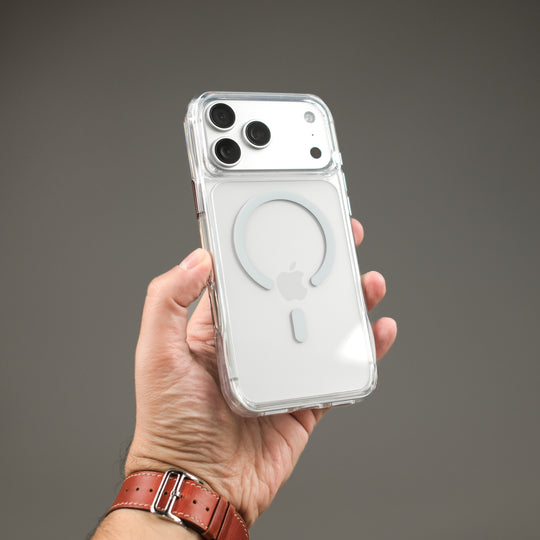 iPhone 17 Pro and iPhone 17 Pro MAX Clear Case by Qcaze - MIRAGE Hand 1