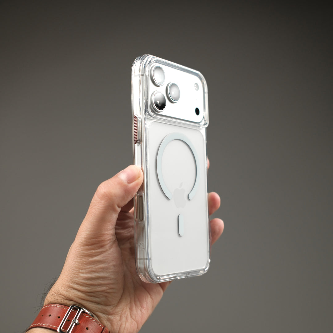 iPhone 17 Pro and iPhone 17 Pro MAX Clear Case by Qcaze - MIRAGE Hand 2