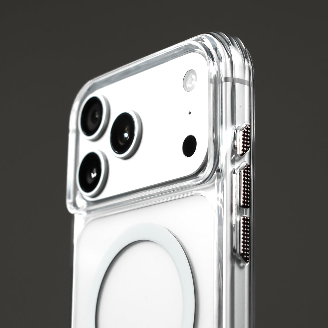 iPhone 17 Pro and iPhone 17 Pro MAX Clear Case by Qcaze - MIRAGE Side Buttons