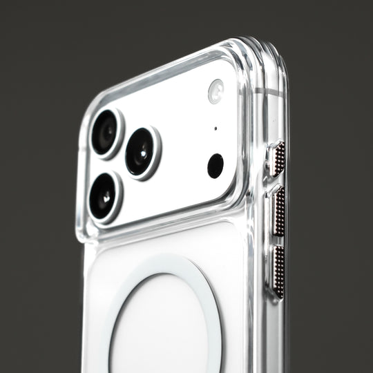 iPhone 17 Pro and iPhone 17 Pro MAX Clear Case by Qcaze - MIRAGE Side Buttons