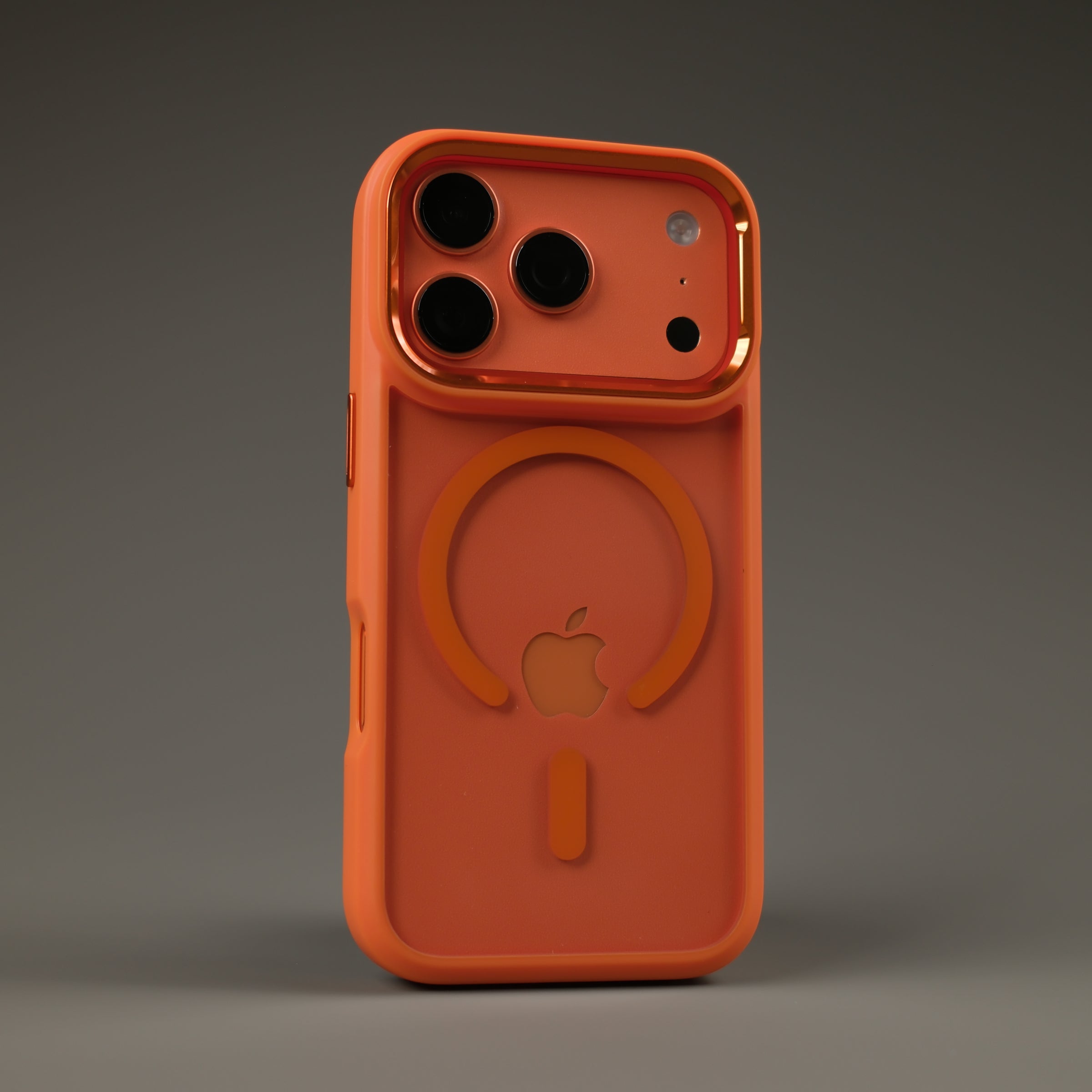 iPhone 17 Pro and iPhone 17 Pro Max Qcaze DUO in Cosmic Orange Skin with Case Set