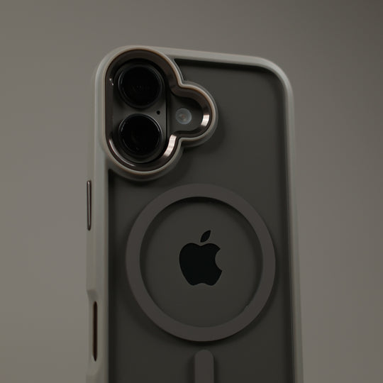 iPhone 17 Qcaze DUO MystiQ Grey Skin and Case Set Close Up